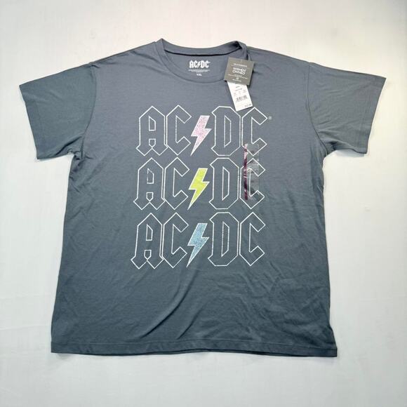 NWT Target Retro ACDC Graphic Tee Grey Sz XXL - Picture 1 of 5